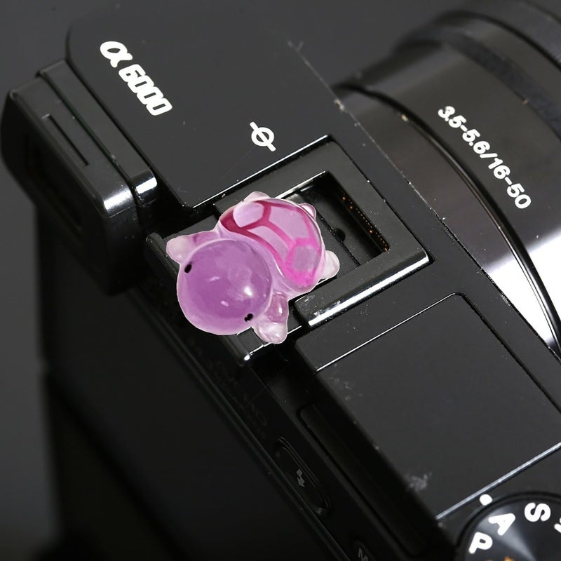 MENGSOOD Camera Hot Shoe Cover, Cute Hot Shoe Cap, Hot Shoe Protector Compatible with Sony Fujifilm Fuji Canon Nikon Pentax Leical Panasonic (Blue & Purple Tortoise) - Image 4